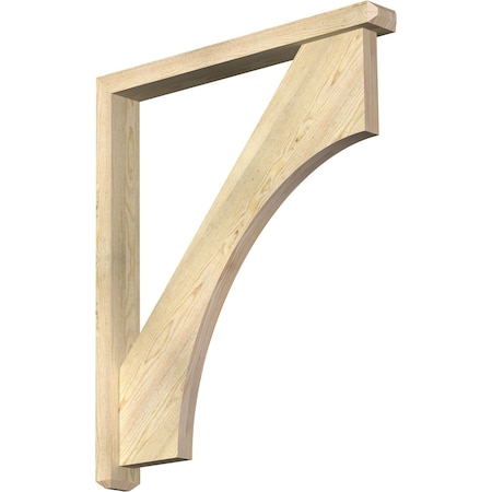 Ekena Millwork Westlake Craftsman Rough Sawn Bracket w/ Offset Brace, Douglas Fir, 4"W x 34"D x 40"H BKT0402X34X40WTL04RDF